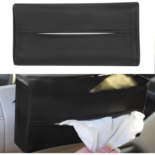 80% HOT SALES!!! Faux Leather Tissue Paper Box Napkin Storage Case Holder Home Auto Car Vehicle