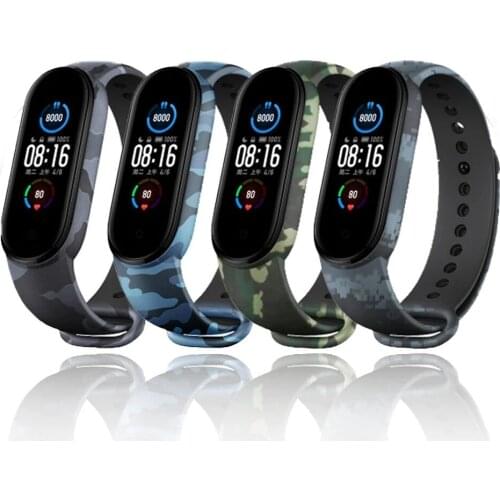 Bracelet On Mi Band 6 5 4 3 nfc original Camouflage Color Smart Watchband Strap for Xiaomi Mi Band 3 4 5 Miband 6 Wristband