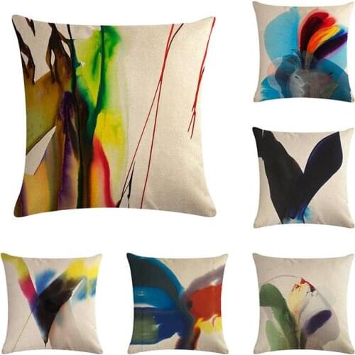 45*45cm Stripe Scrawl Print Cushion Cover Geometric Home Decor Car Sofa Seat Back Pillow Case New Fashion Cushioncover ZY170
