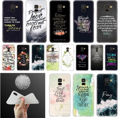 Bible verse Phone Case For Samsung Galaxy A10 A20 A30 A40 A50 A60 A70 A6 A8 Plus A7 A9 2018 A3 A5 2017 Soft Cover Coque