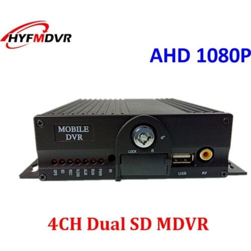 Custom 4CH mdvr dual SD card storage ntsc/pal surveillance video support for multiple languages