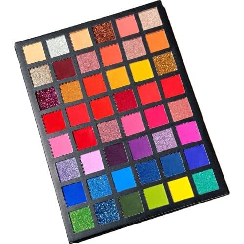 Colorful 48 Colors Matte Eyeshadow Pallete Private Label Pearl Shimmer Pigmented Eye Shadow Pallete Wholesale Makeup Eye Glitter