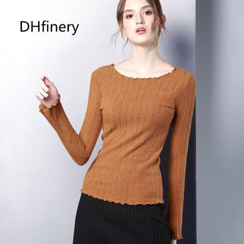 Женские трикотажные футболки DHfinery China At AliExpress