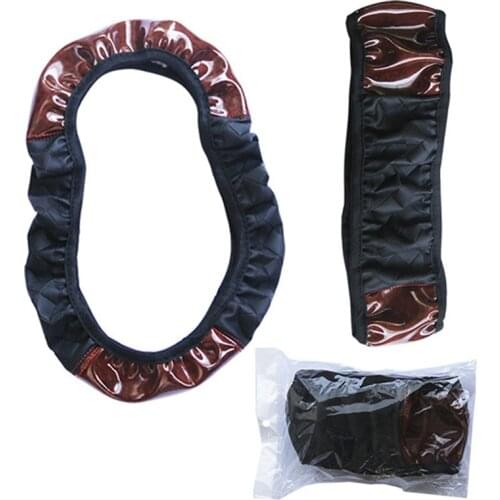 For Car Interior Wheel Cover Accessories For Truck Elastic Band Without Inner Ring Auto Leather Steering Wheel Cover Braid