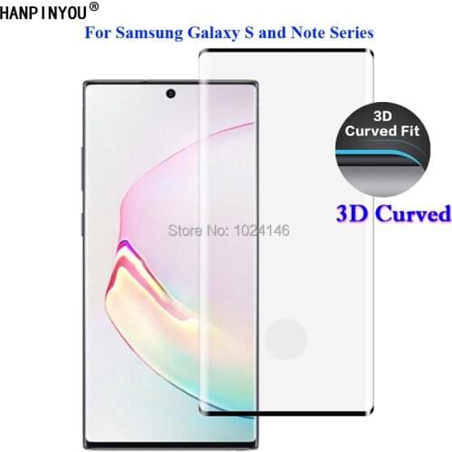 For Samsung Galaxy S10 S9 S8 Note 10 9 8 Plus 5G S7 Edge 9H 20D 3D Curved Full Cover Front Tempered Glass Film Screen Protector