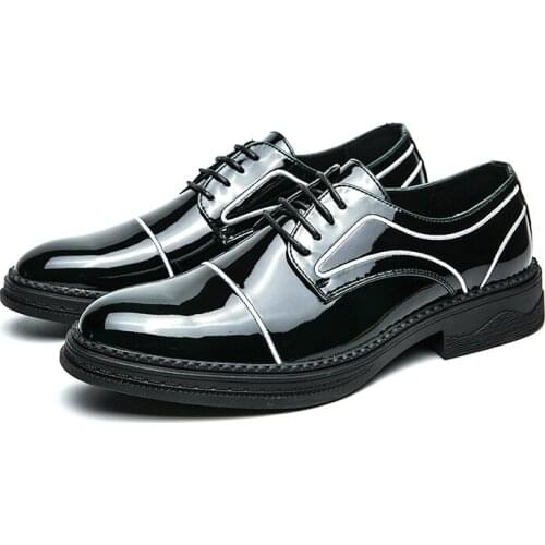 Fengyuantu8f Men's Patent Leather Shoes