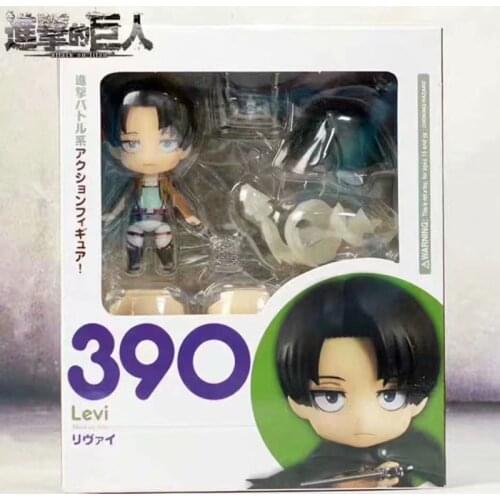 Attack on Titan Levi Ackerman 390 Anime Figures PVC Action Figurine Q.ver Cute Toys Model figuras