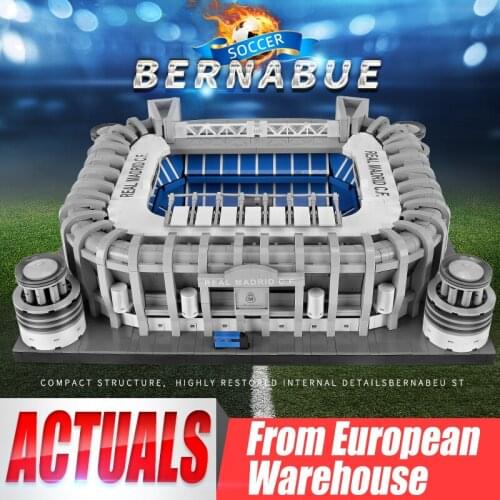 Mould King 22026 MOC Famous Architecture Model Football Bernabue Soccer Field Soccer Camp Building Blocks Diamond Blocks Toys