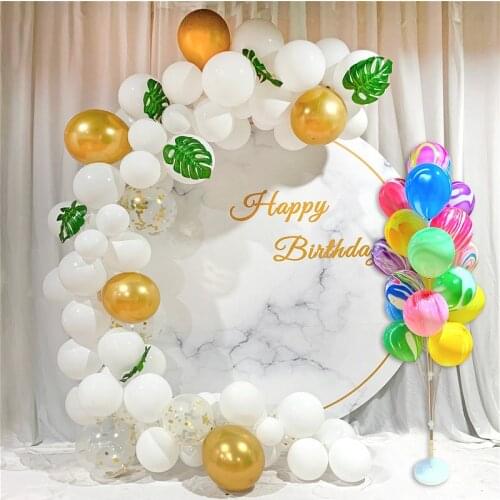 98pcs Balloon Garland Arch White Metal Latex Air Balloons Baby Shower Birthday Party Decoration Kids Adult Wedding Xmas Supplies