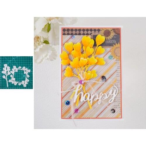 InLoveArts Ginkgo Leaves Metal Cutting Dies For DIY Card Album Scrapbooking Square Frame Craft Dies Template Embossing Stencil