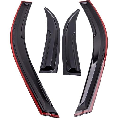 JDM Mugen Style 3D Wavy Window Visor Rain Guard Vent Shade for Acura TSX 2009-2014