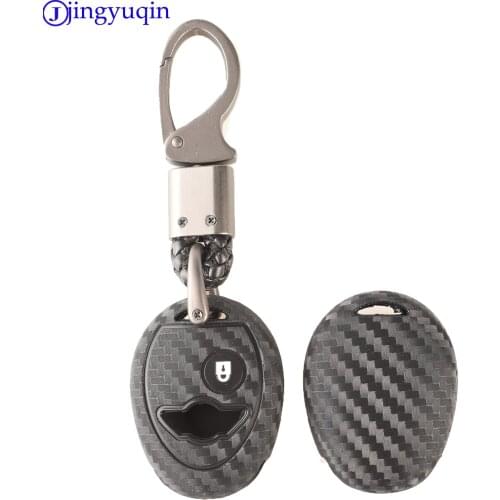 Jingyuqin Car Styling Silicone Car Key Case Protector Replacement Fob For BMW Mini Cooper R50 R53 Auto Accessories 1B Key Cover