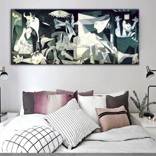 Picasso Guernica Famous Canvas Painting Artwork Posters and Prints Wall Art Abstract Picture for Living Room Home Decor Cuadros