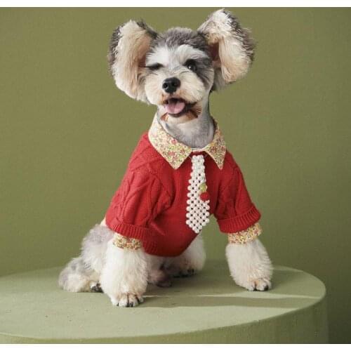 Classical Dog Clothes for Small Dogs Sweater Sweatershirt Unisex Spring Pet Puppy Pajamas Soft Pet Kitten Cat Knitwear