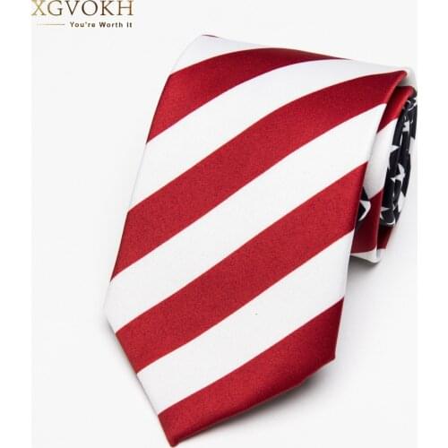 Necktie fashion American/USA Tie Flag Print Casual Women Ties Polyester Woven Classic Men Party Wedding tie Neckwear Cravate