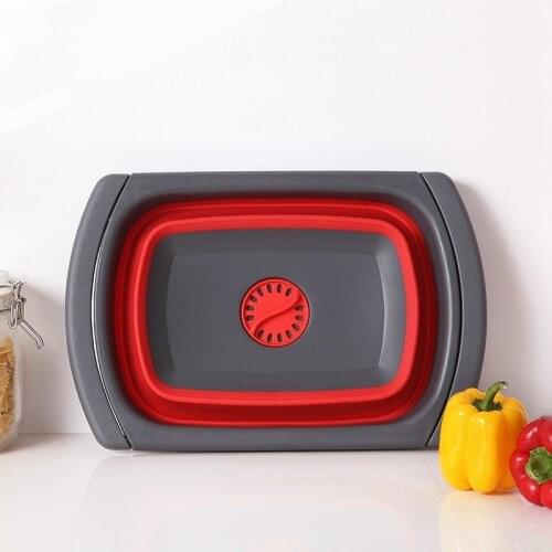 Kitchen Strainer Folding Drain Baskets with Retractable Handles Fruit Vegetable Collapsible Colander Foldable Sink Wash Basin