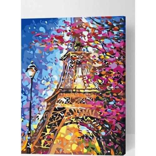 Paint By Number Kit Romantic Paris Oil Painting Romantic Paris On Canvas Acrylic Romantic Paris Painting Romantic Paris Decor