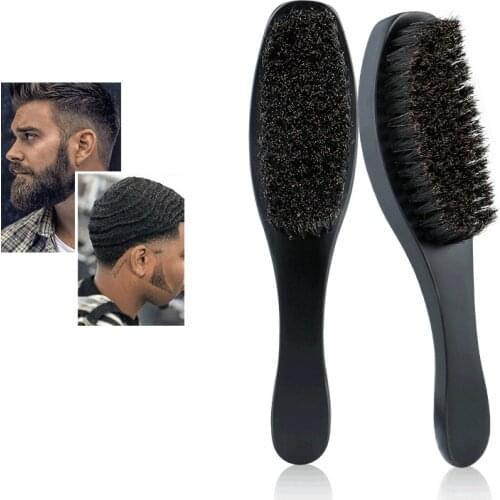 New Man Brush Boar Bristle for Mens Mustache Shaving Comb Face Massage Facial Hair Cleaning Brush Bristle Comb Drop Shipping
