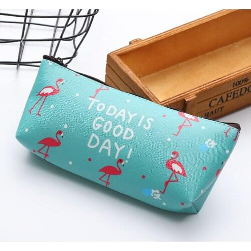 1Pcs Cute Kawaii Animals PU Pencil Bag Kawaii Pencil Case Pen Bag Korean Stationery For Girls Gift Office School Supplies