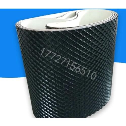 Professional Customization -Sanding Planing Machine Diamond Pattern PVC Conveyor Belt-Thickness:9mm