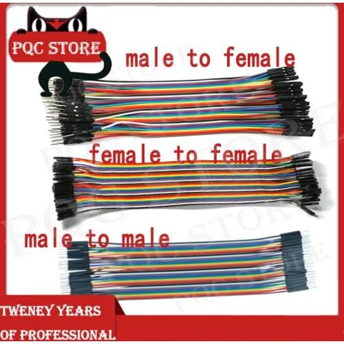 10CM 20CM 30CM 40PIN Rainbow Cable Dupont Line Male Female Head Bridle Jumper Wire Connecting line Cable Breadboard PCB DIY KIT