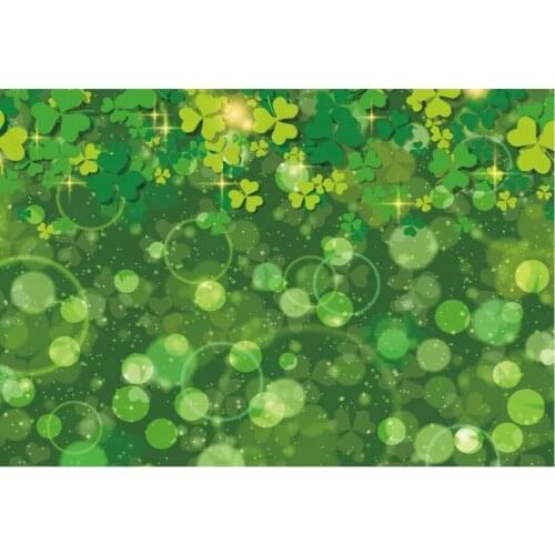 St. Patricks Day Backdrop Green Clover Aperture Photography Background Family Party Decor Photo Booth Studio Prop