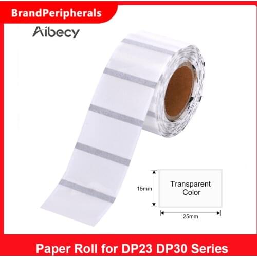Aibecy Transparent Adhesive Thermal Label Sticker Price Tag Label Paper Waterproof Oil-Proof for DP23 DP30 Series