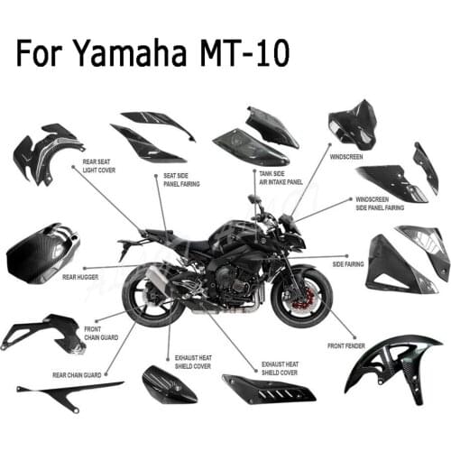 Pre-Preg Carbon Fiber For Yamaha MT10 Whole Bodywork Fairing panel light cover