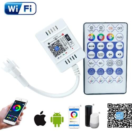 WS2811 WS2812B Led Strip Light Controller WIFI SPI Voice 28Key RF LED Controller For WS2815 WS2811 WS2812B Pixel Strip DC5-24V