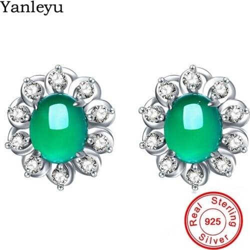 Женские серебрянные серьги YINHED China At AliExpress