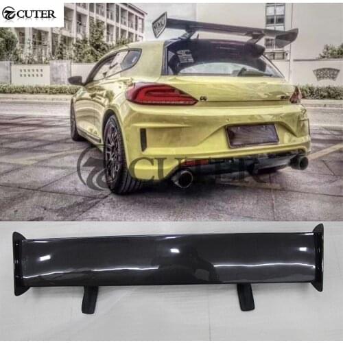 Carbon Fiber racing rear spoiler wing for Volkswagen Scirocco standard bumper/R bumper car body kit 09-14