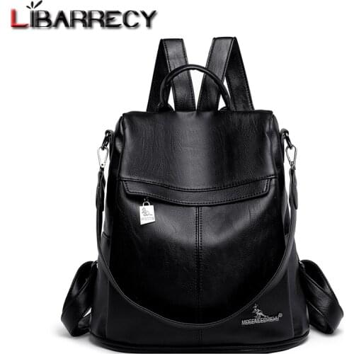 Female Backpack 2021 New Casual Women Shoulder Bag Contrast Color Backpacks Bag Ladies Handbags Multifunction Backpack Mochila