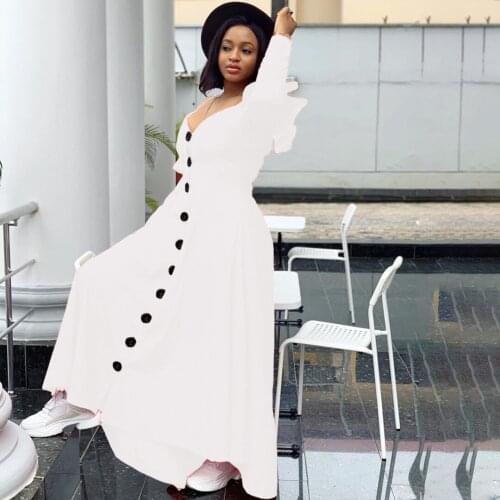 T Shirt Dress Women Button Up Asymmetric Midi Dress 2021 New Autumn Oversized Vestido Solid Color Long Sleeve Lapel Dress