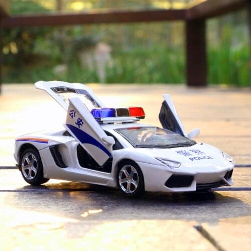1:32 Die Cast Models Cars scale models of automobiles Alloy Vehicle gld3 Coche Toys for Children Rambo Super Sports Cop Car