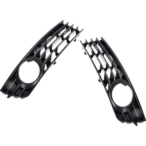 1 Pair Left+Right Side Car Front Lower Bumper Foglight Grille 8E0807681/8E0807682 Replacement for A4 B6 01-05