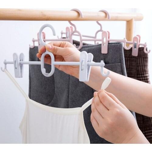 1pc Clothes Rack Hanger Outdoor Trousers Drying Rack Holder Clothing Coat Trousers Hanger Hook Closet Organizer