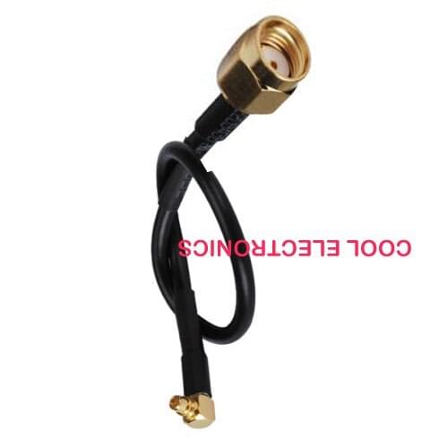 10pcs Right Angle MMCX male to RP-SMA male Plug straight pigtail cable RG174 50CM