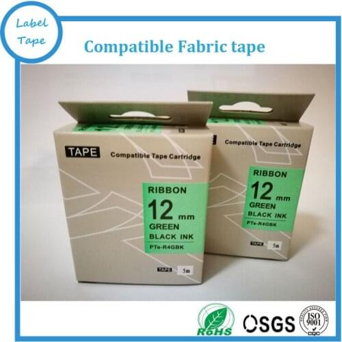 20pcs/lot PTe-R4GBK Fabric on iron tape for clothes/textile/toys 12mm*5m compatible for LW-400/700/600P/1000P