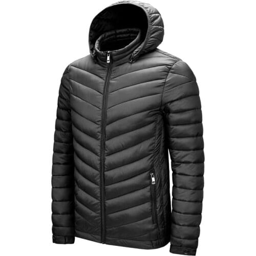 2021 Ultralight MenS Down Brand Clothes Casual Warm Hooded Collar Coats Autumn Winter Jackets PARKAS Mens Windbreakers