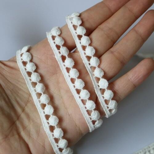 5yards embroidered cotton lace trimmings for clothing DIY ribbons and trims for sewing Lace trim fabric Craft supplies