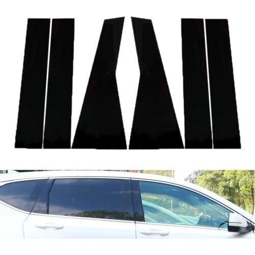 6Pcs Car Window Pillar Sticker Trim Glossy Black Car Column Sticker for Honda CRV CR-V 2012 - 2016