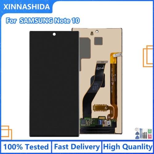 For Samsung Galaxy Note 10 Lcd N970F N9700 and Note 10 plus LCD N975 with Frame Display Touch Screen Digitizer