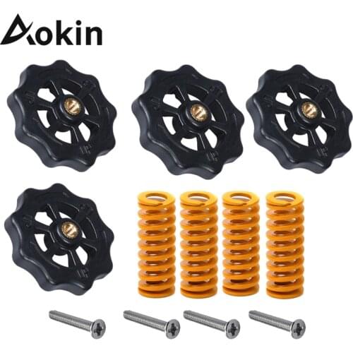 Aokin 3D Printer Leveling Nut Upgraded Big Hand Twist Auto Leveling Nuts For CR-10/CR-10S 3D Printer