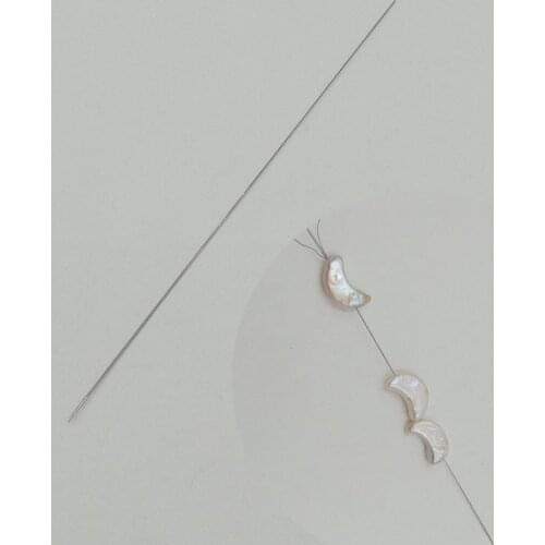 Free shipping 8pcs/lot jewelry tool,High Quality steel jewelry needle,big open jewelry through beads needle, 12.5 cmx0.5x0.2 mm