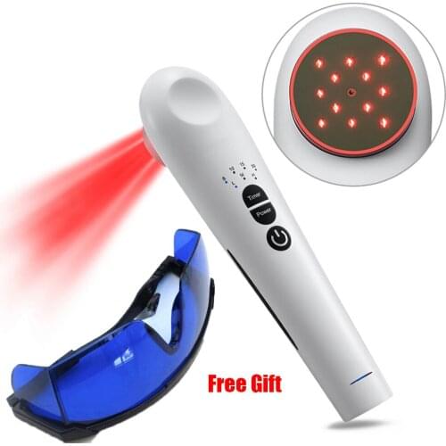 Free Goggles NEW Portable Powerful Pain Relief Device Red Light Laser Therapy LLLT Lower Back Pain Joint Arthritis 808nm 650nm