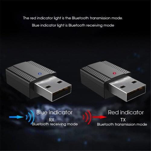 Wireless 2 in 1 Stereo Bluetooth 5.0 Audio Receiver Transmitter USB Power 3.5mm AUX Music adapter for Car FM Radio Mp3 Player