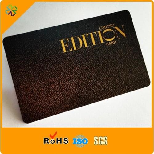 Cmyk offset printing custom plastic PVC black matte business card