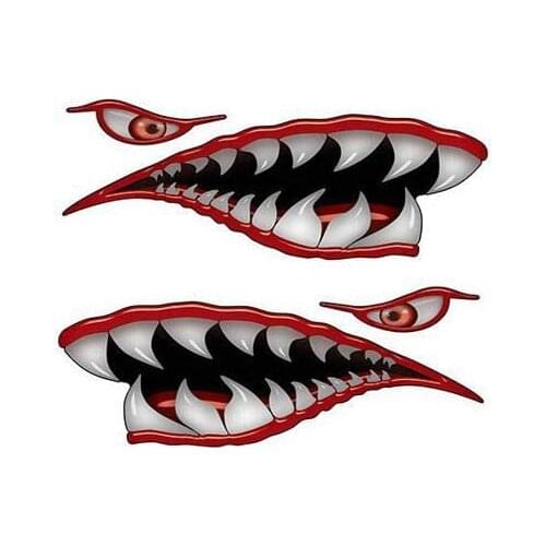 For Kayaks,motorcycles,trucks, Boats, Cars or Anything Else You Want To Place World War II Tiger Tooth Decals Are Perfect