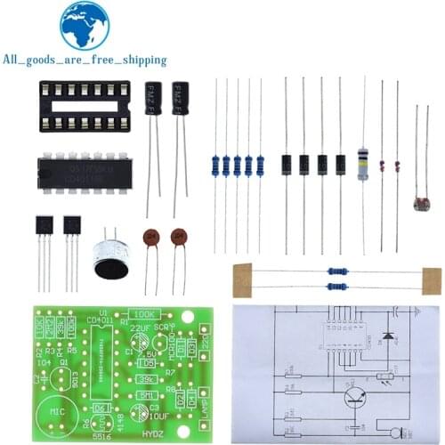 Energy Saving Lamp LED Light Incandescent Light CD4011 Sound and Light Control Switch Kit DIY Voice Control Parts Module