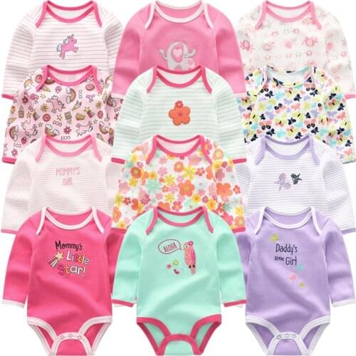 Baby Girl Clothes Unicorn Bodysuits 0-12M Roupas de bebe Baby Boy Clothes Stripe Jumpsuit Newborn Cotton Babywear Girls Clothes